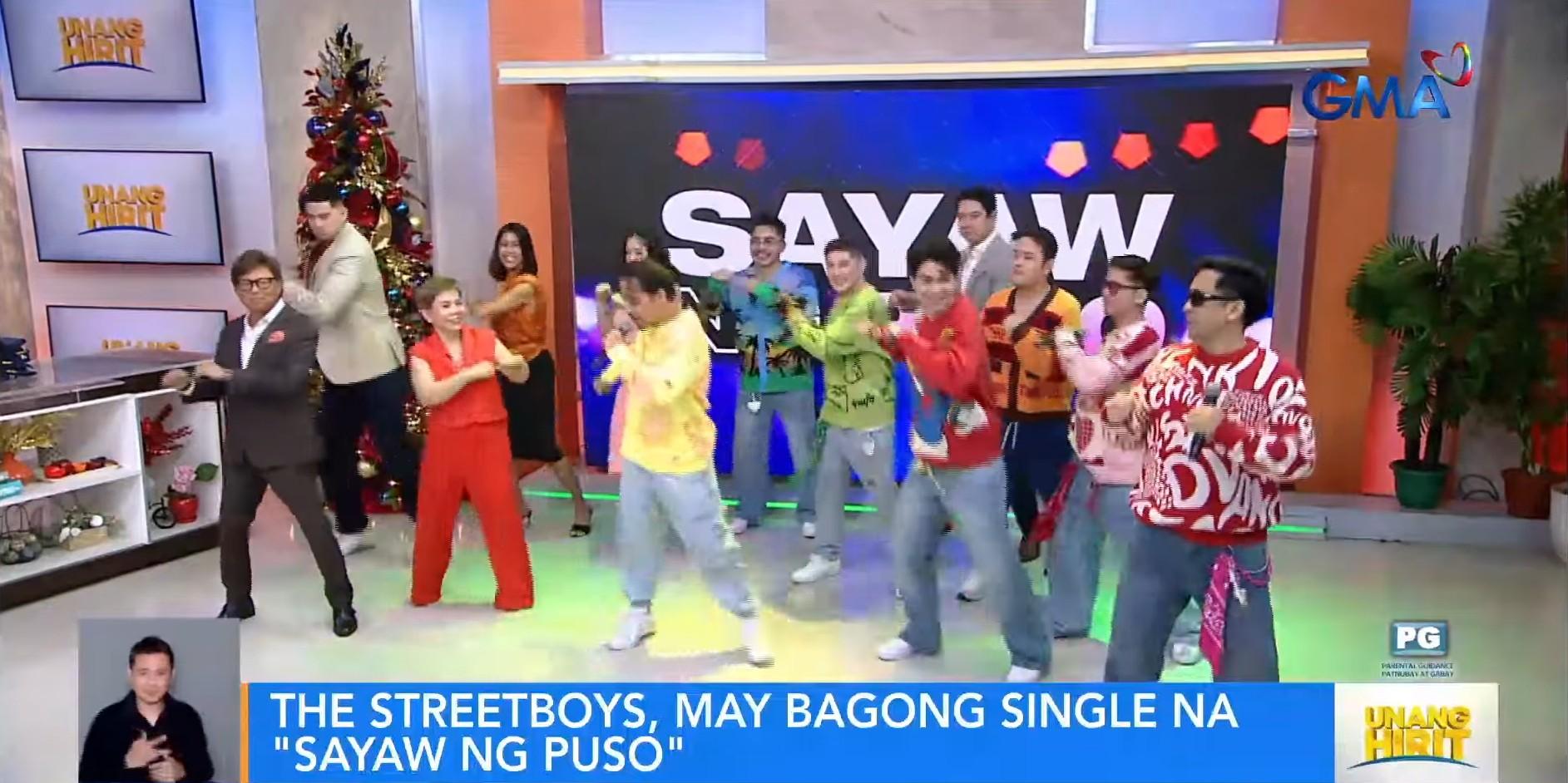 'Unang Hirit' hosts dance to Streetboys' new song 'Sayaw ng Puso'