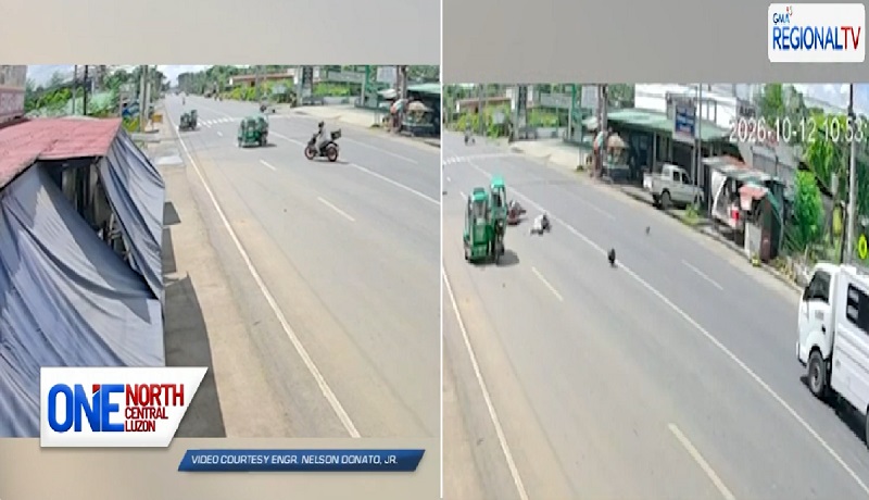 Salpukan ng motorsiklo at tricycle sa Cauayan City, Isabela, nahuli-cam