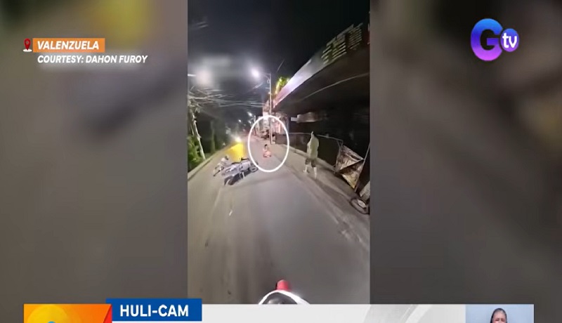 Buntis, muntik mahagip ng motorsiklong mabilis ang takbo; pero kasama niyang bata, nasapul