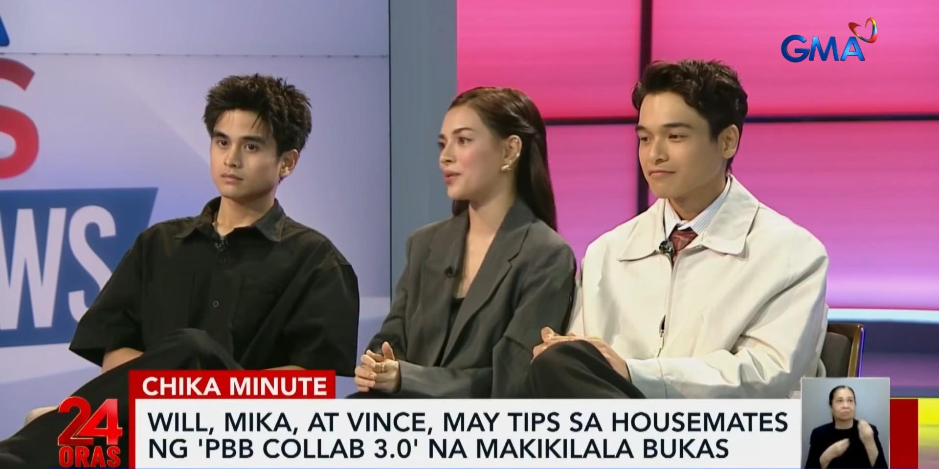 Mika Salamanca, Will Ashley, Vince Maristela give tips for new 'PBB: Collab Edition 3.0' housemates