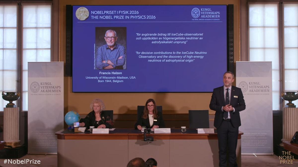 Francis Halzen wins 2026 Nobel Prize in Physics