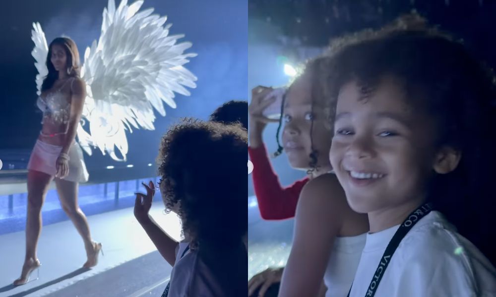 Kylie Jenner's kids were in the front row of her Victoria's Secret debut