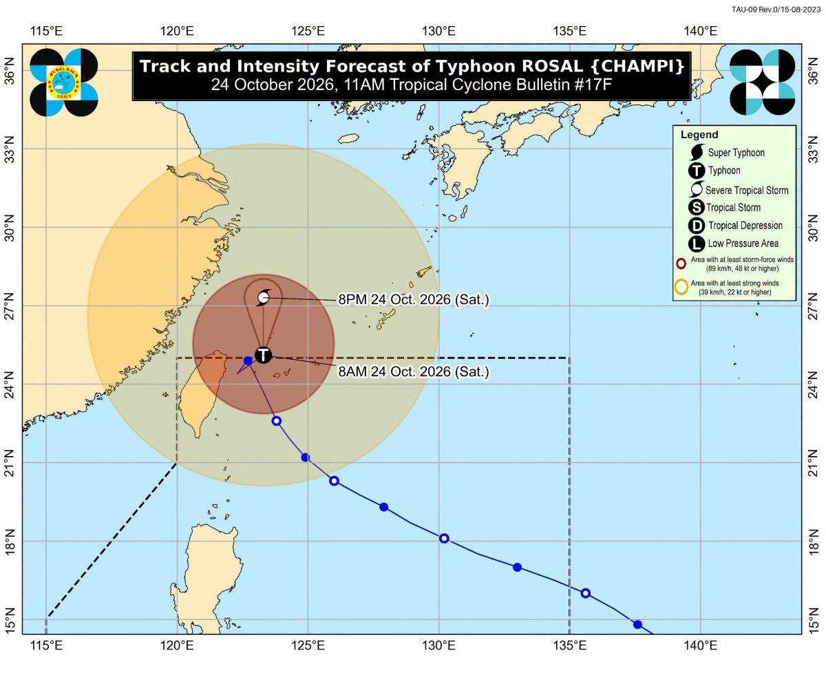 Typhoon Rosal exits PAR — PAGASA
