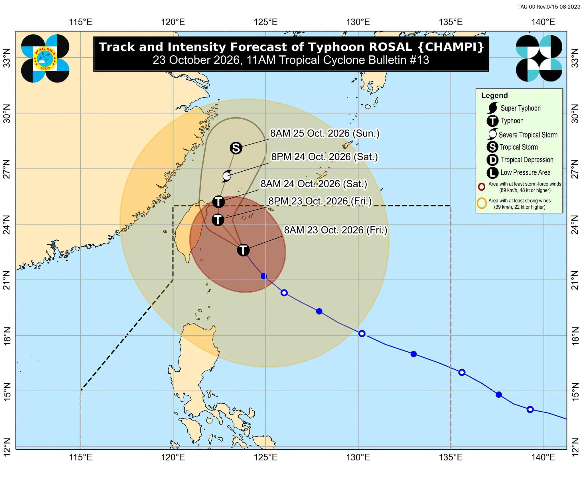 Typhoon Rosal slightly weakens; Signal No. 2 up over Batanes, parts of Babuyan Islands 