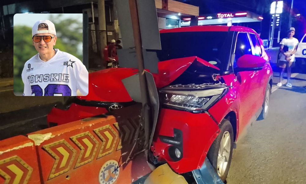 Wowie De Guzman slightly injured in car accident in Batangas